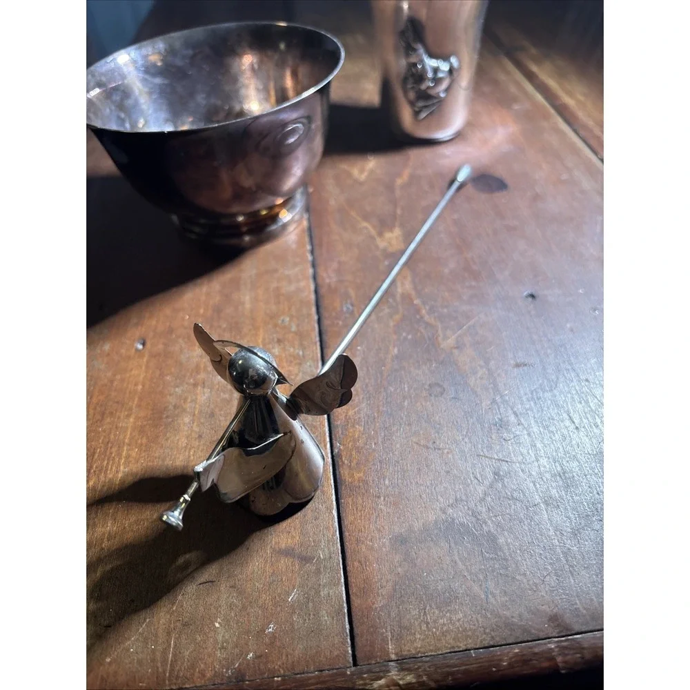 Silver Plated Vintage‎ Lot. Candle Snuffer, Bowl, Childs Cup. Napier, P. Revere